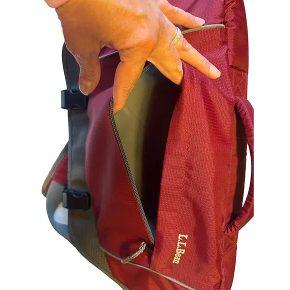 LL Bean Red Shoulder Strap Laptop Computer Messenger 5-Pocket Carry on Bag 18" - Picture 6 of 16